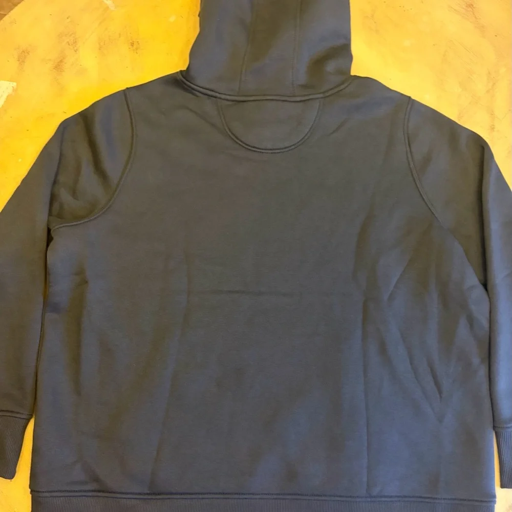 Womens Carhartt Flower Embroidered XXL Relaxed Blue Hoodie Sweatshirt Pullover - Picture 7 of 7